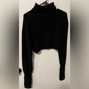 Women’s Misspap Black Cropped Sweater